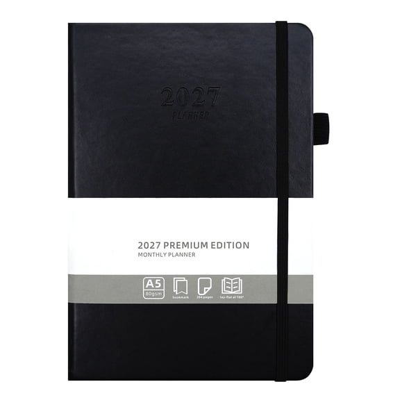 2027 A5 Daily Planner, Leather Cover Notebook for Work School And Personal Organization Under $5 Kilougeis