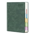 thumbnail image 1 of 2027 A5 Daily Planner Notebook, Faux Leather Hardcover Calendar Organizer, Date‑Marked One Page Per Day Journal, Portable Scheduler for Work Study Daily Goal Planning, 1 of 6