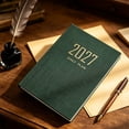 thumbnail image 1 of 2027 A5 Planner Notebook, Green Daily Schedule Planner, 365 Day Calendar Journal, Productivity Organizer for Students Teachers Office and Home, 1 of 9
