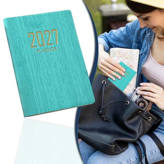2027 A7 Daily Plan Notebook, School Organizer Travel Diary for Daily Planning, 1 Notebook