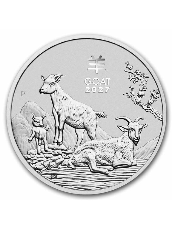 2027 Australia 1 oz Silver Lunar Goat BU (Series III)