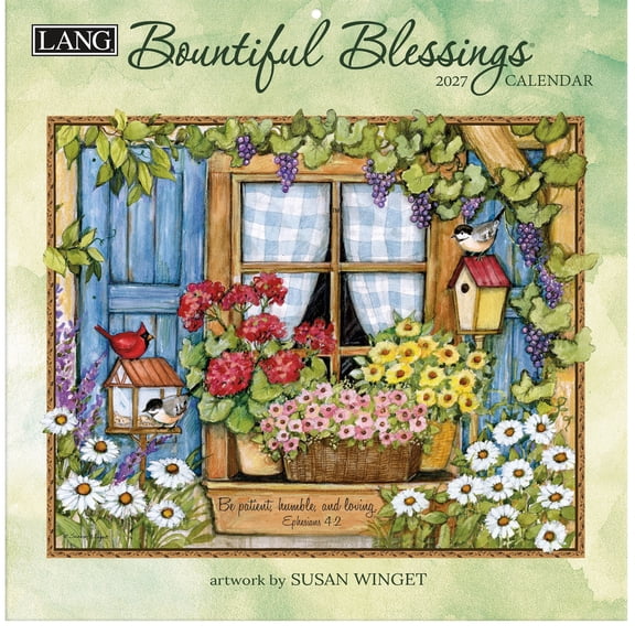 2027 Bountiful Blessings Wall Calendar, 12"x12", Multicolor