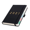 thumbnail image 1 of 2027 Calendar Planner, 5.51"x8.35" Weekly Monthly Schedule Book with Tabs (Black), 1 of 5