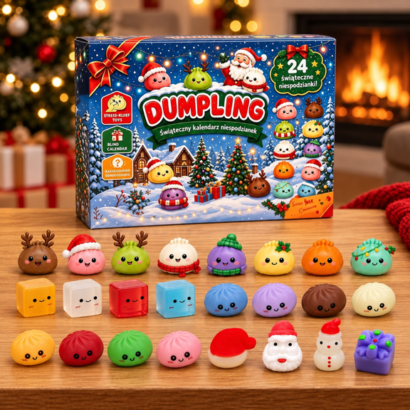 2027 Christmas Squishies Advent Calendar, 24 Days Countdown Stress Relief Soft Squishy Gift Set