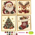 thumbnail image 1 of 2027 DIY Christmas Pearl Diamond Painting Art Kit with Frame, 3D Pearl Art Craft Kits for Adults Beginner, Holiday Gemstone Diamond Dots Beads for Home Wall Decor, Stress Relieving, 1 of 8
