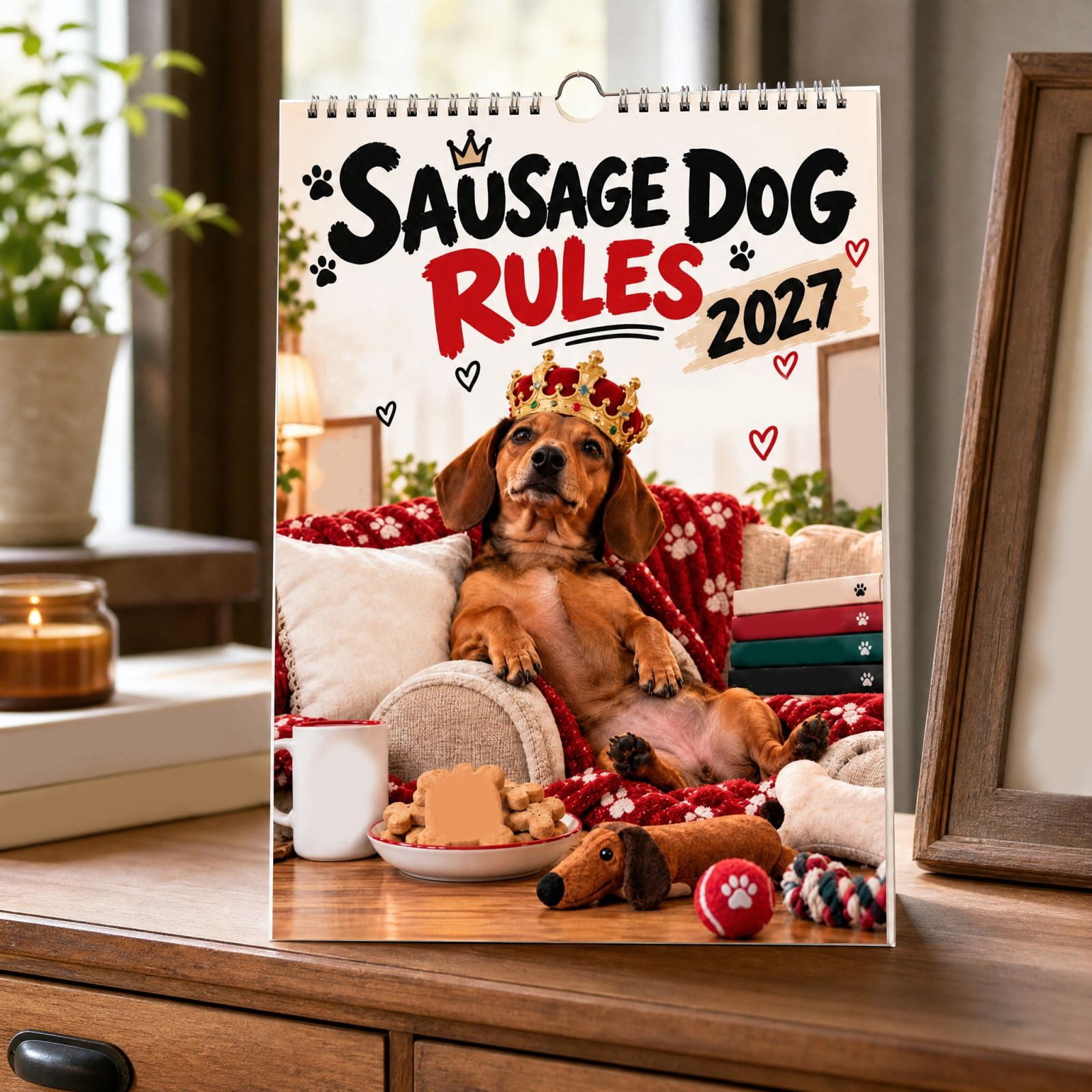 2027 Dachshund Wall Calendar, Sausage Dog Rules Hanging Monthly Dog ...