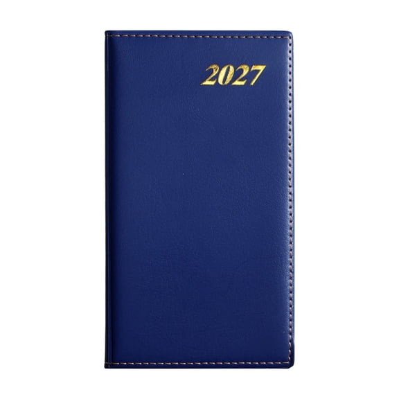 2027 Daily Planner 365 Day English Calendar Notebook, Portable Journal for Goal Setting, Weekly & Monthly Organizer, Blue