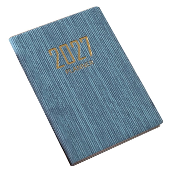 2027 Daily Planner, A7 Pocket Size Mini Hardcover Planner Book, Portable Daily Organizer Notebook, Small Calendar for Time Management, Office, Daily Use, 1Pc, 64Sheets/128 Pages(Blue,4.1x3")