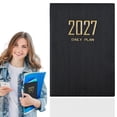 thumbnail image 1 of 2027 Daily Planner Notebook, A5 To Do List Notebook, Weekly and Monthly Academic Year Calendar Planner, Hardcover Schedule Organizer, Daily Agenda Book for Home,Travel & Office Use, Black, 1 of 6