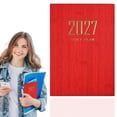 thumbnail image 1 of 2027 Daily Planner Notebook, A5 To Do List Notebook, Weekly and Monthly Academic Year Calendar Planner, Hardcover Schedule Organizer, Daily Agenda Book for Home,Travel & Office Use, Red, 1 of 7
