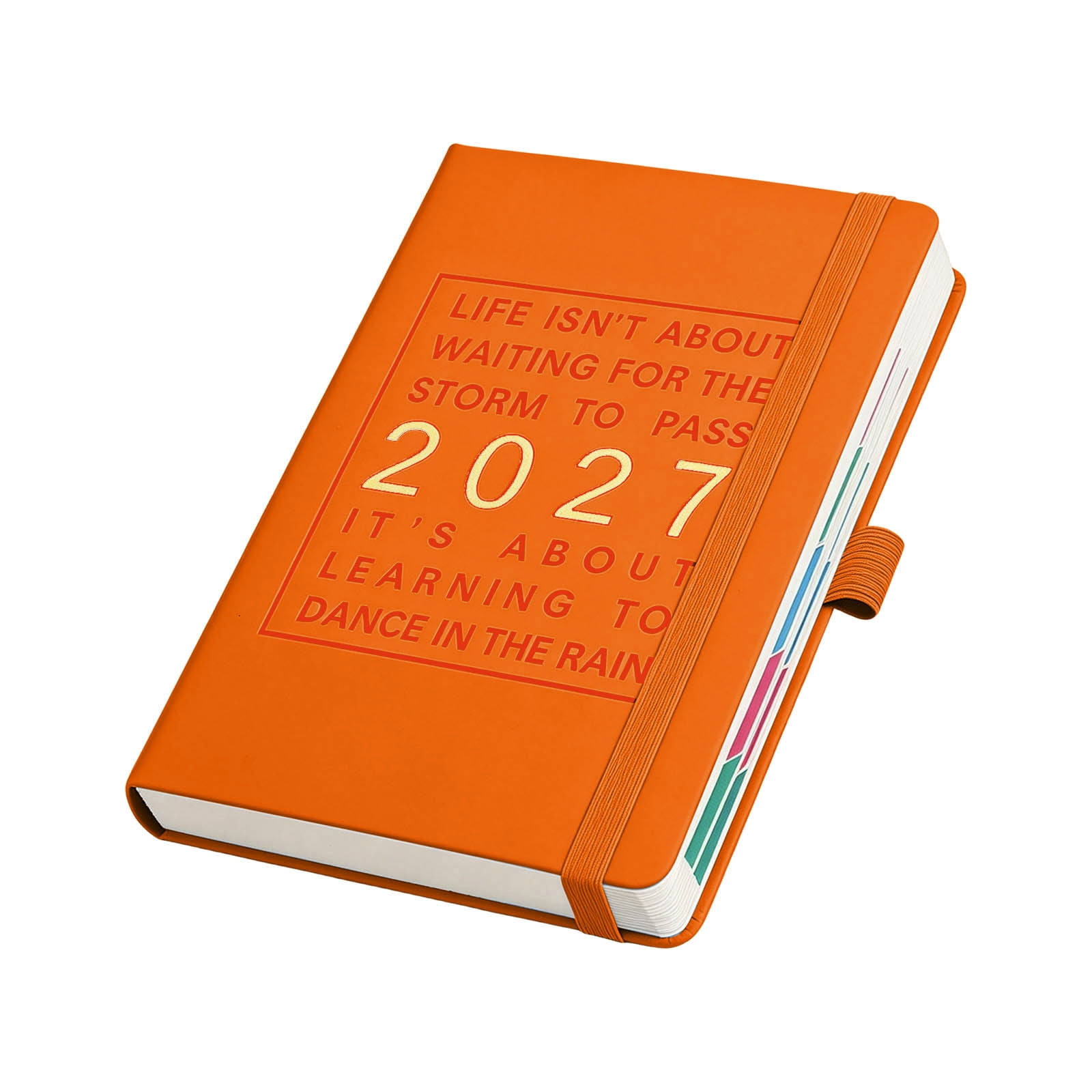 2027 Daily Planner Notebook with Elastic Closure Band Hardcover ...