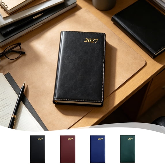 2027 Daily Planner Notebook Journal Calendar for Students and Professionals with 365 Day English Layout and Portable Paper Design