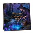 thumbnail image 1 of 2027 Desk Calendar, Monthly Planner, Witch Art, Paper Binding, Tabletop Desktop Decor for Home and Office Organization, 1 of 7
