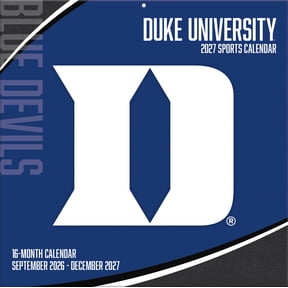 2027 Duke Blue Devils, 12x12 Team Wall Calendar, 12"x12", Multicolor