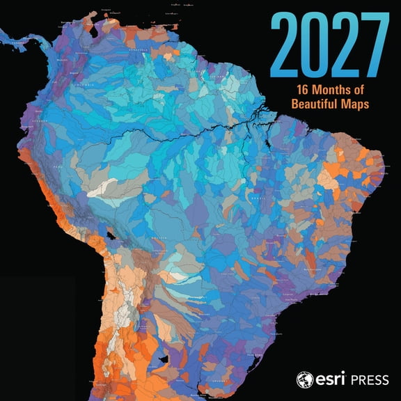 2027 ESRI Press Wall Calendar: 16 Months of Beautiful Maps, (Paperback)