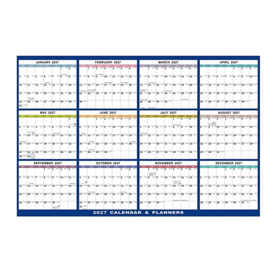 2027 Erasable Wall Calendar, 2027 Monthly Planner, Double-Sided Dry Erase Planner, Waterproof Yearly Schedule