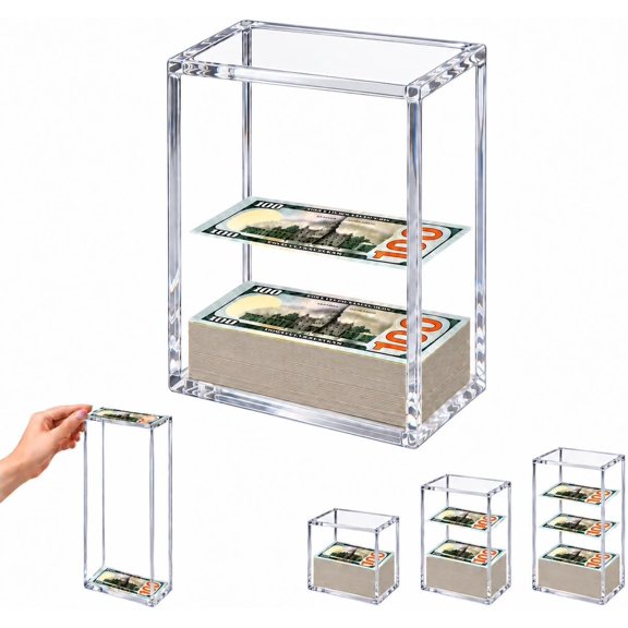 Floating Savings Box, Money Saving Box with Visual Progress, Cash Savings Plan Organizer for Goals