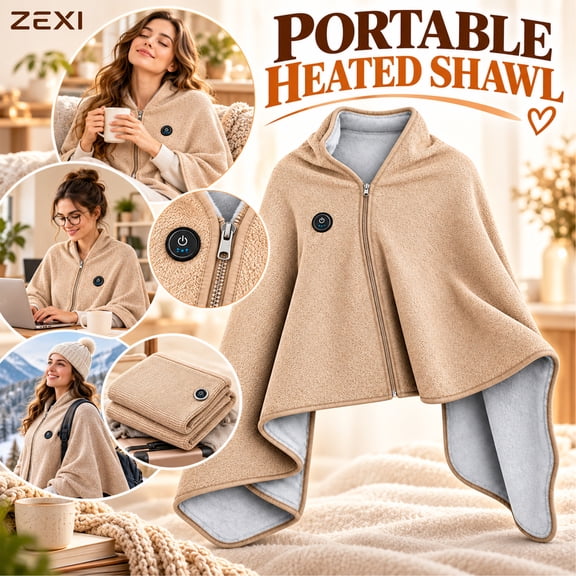 2027 Heated Shawl Wraps for Women, Portable Wearable Heated Blanket for Home, Office, Travel and Cold Weather
