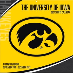 2027 Iowa Hawkeyes, 12x12 Team Wall Calendar, 12"x12", Multicolor