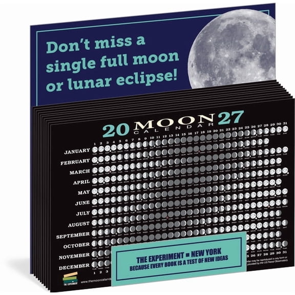 2027 Moon Calendar Card (40-Copy Counter Display), (Paperback)
