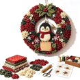thumbnail image 1 of 2027 New 3D Fabric Poke Wreath Art DIY Kit Christmas Craft for Adults，3D DIY Fabric Poke Art, Christmas Wreath Making Kit for Adults,Beginner Friendly,Home Door Wall Decor, Holiday Craft, 1 of 6