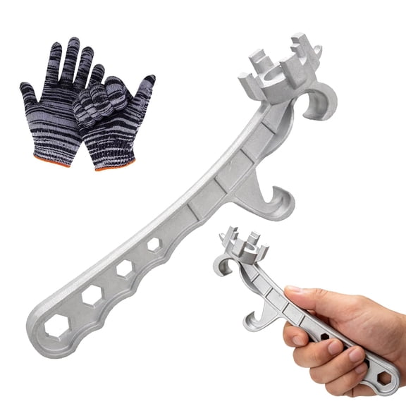 2027 New 7-in-1 Aluminum Bung Wrench, 5 Gallon Bucket Opener Tool, Non-sprking Heavy Duty Tool for Home, Industrial Use