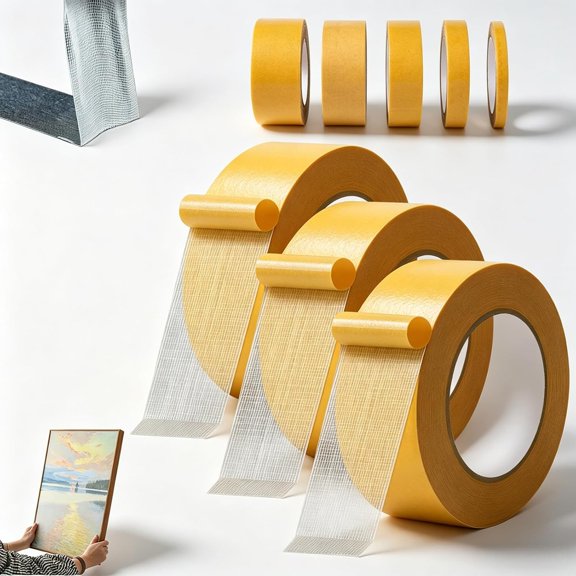 2027 New Double Sided Tape, Grid Double-Sided Tape (10mm, 3PC) | Waterproof Mesh, Suitable for Clothing Making, DIY Crafts, Photo Pasting, Fixing Carpets, Floors, and Wall Decorations