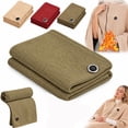 thumbnail image 1 of 2027 New Heated Shawl Wrap for Women Men Portable Rechargeable Heated Blanket, USB Heated Wraps with 3 Heating Levels Waffle Knit Cordless for Home Outdoor Office(Green), 1 of 7
