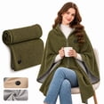 thumbnail image 1 of 2027 New Heated Shawl Wraps for Women, USB Wearable Blanket | Portable USB Heated Blanket Shawl with 3 Heat Settings & Fast Heating, Home Outdoor Office Use Green, 1 of 7