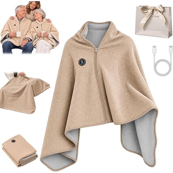 Wearable Fish 2027 New Heated Shawl Wraps for Women, USB Wearable Blanket - Walmart.com