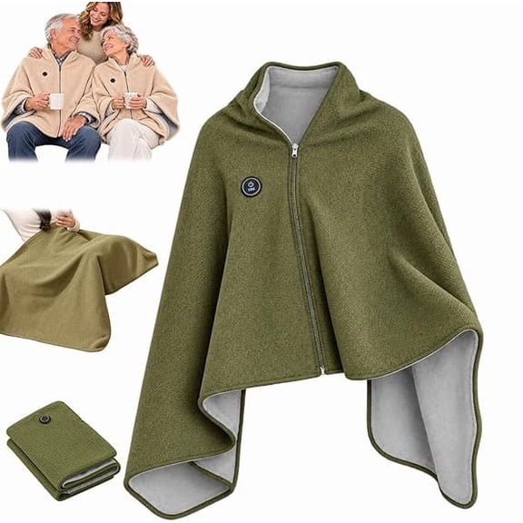 2027 New Heated Shawl Wraps for Women, USB Wearable Blanket | Portable USB Heated Blanket Shawl with 3 Heat Settings & Fast Heating, Home Outdoor Office Use