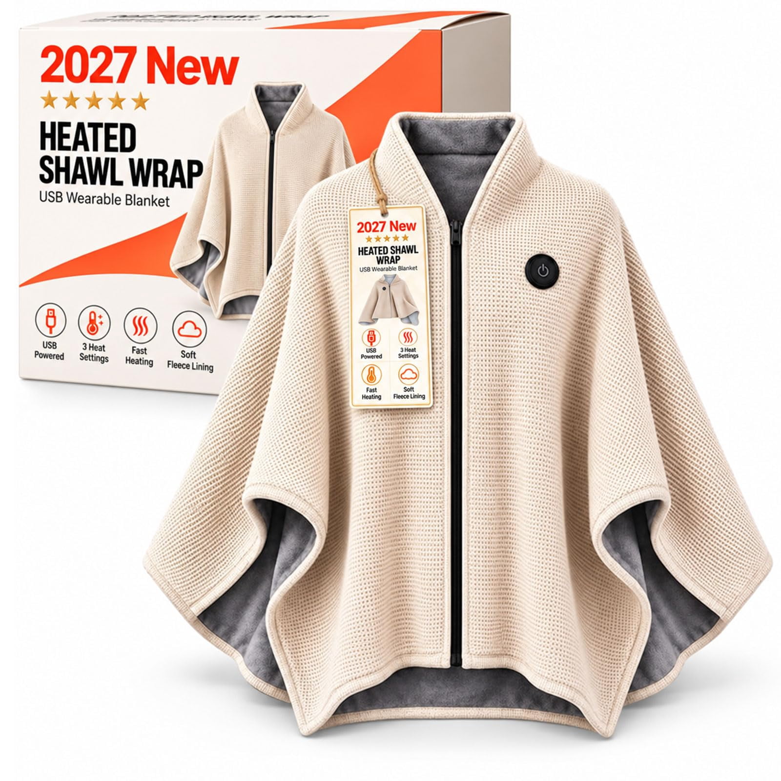Snacking 2027 2027 New Heated Shawl Wraps for Women, USB Wearable Blanket - Walmart.com