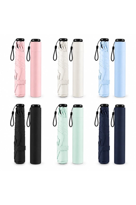 2027 New Japan Pencil Umbrella, Japanese Ultra Light Mini Travel Umbrella with Upf 50+ Sun Protection, Compact Folding Pocket Parasol for Rain, Backpack, Handbag, Commute, Beach, Hiking, Outdoor Use