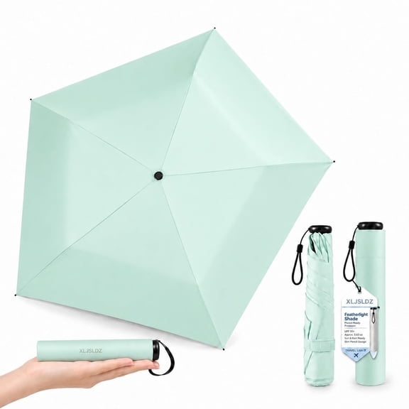 2027 New Japan Pencil Umbrella, Japanese Ultra Light Mini Travel Umbrella with Upf 50+ Sun Protection, Compact Folding Pocket Parasol for Rain, Backpack, Handbag, Commute, Beach, Hiking, Outdoor Use