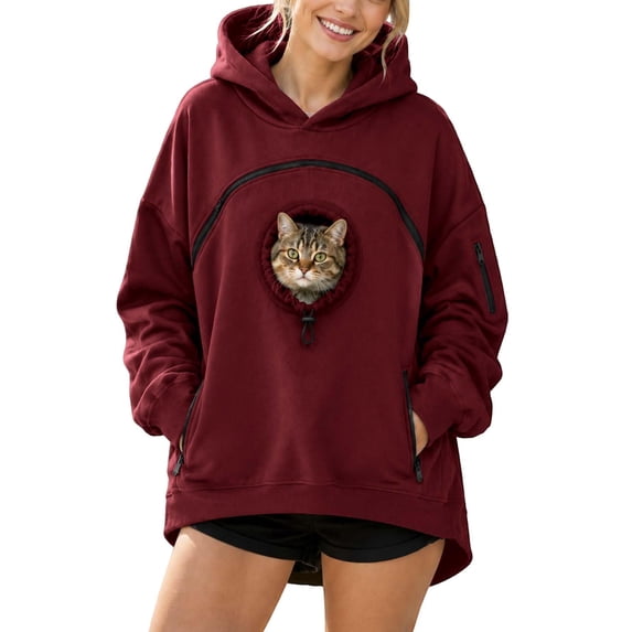 2027 New Pet Pouch Hoodie with Pouch Pull Pocket for Cat Dogs Hoodie & Snack Hoodies