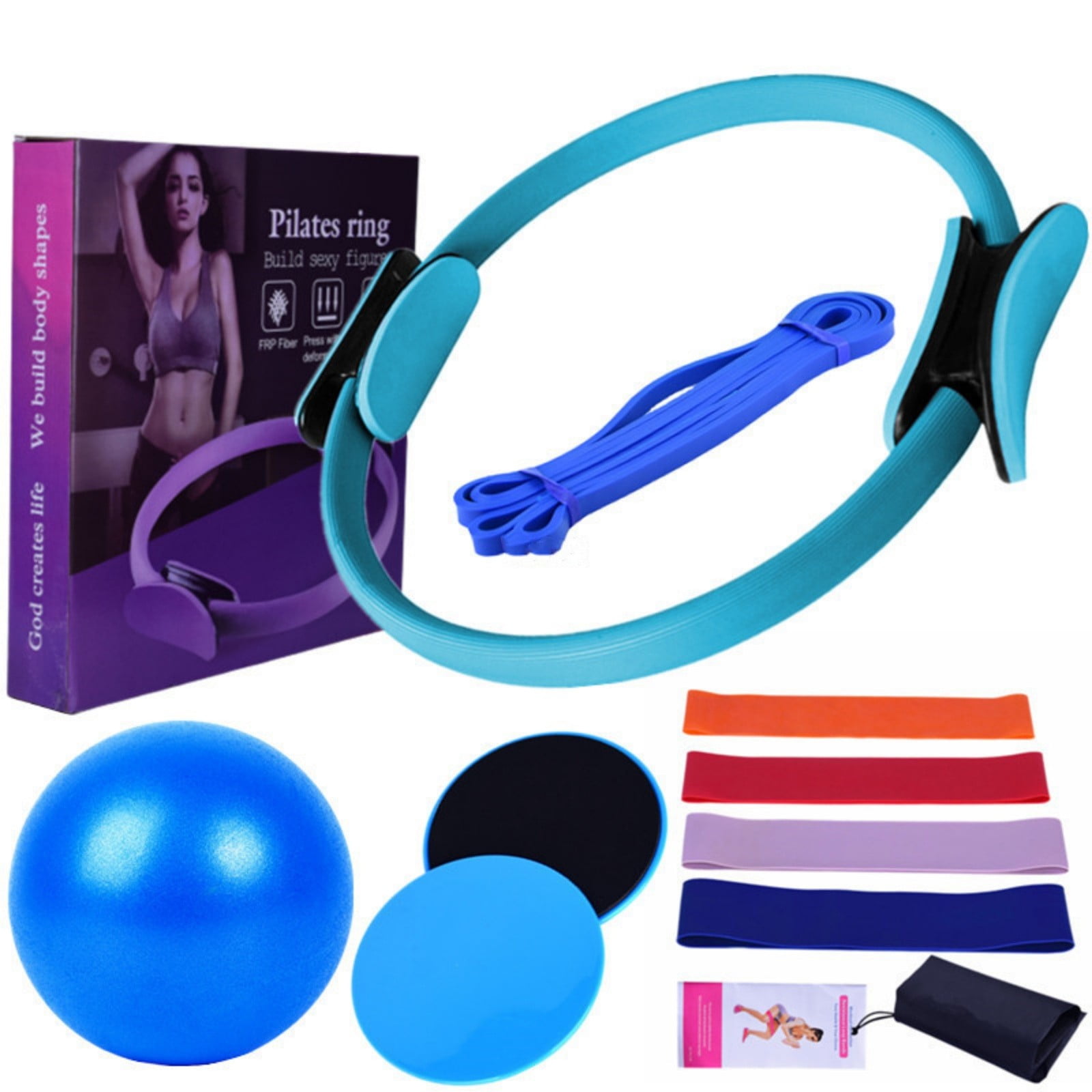 Pilates Set Für Zuhause | Ring, Balls, Bands & Socks | Komplett-Set Für Frauen