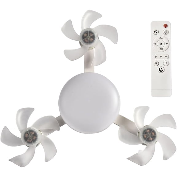 2027 New Screw in Ceiling Fan in Light Socket | E27/B22 Led Drone Ceiling Fan Light With Remote | Dimmable Timing Socket Light Bulb Fans | Silent Plug in Lamp Fans For Bedroom