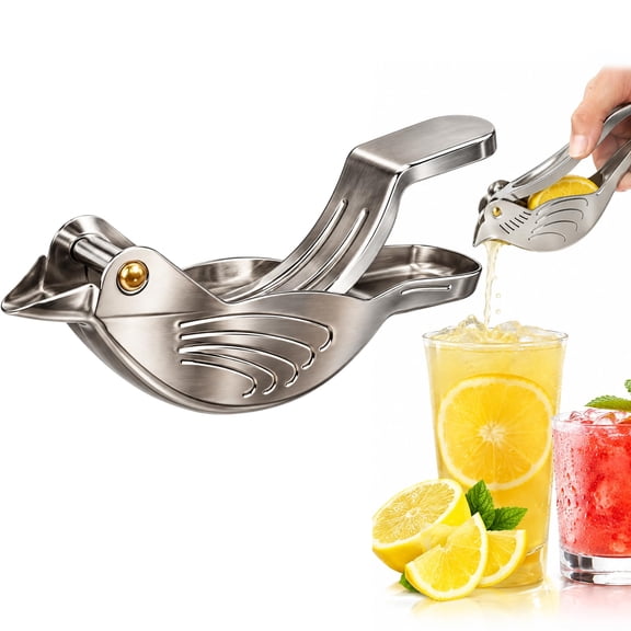 Stainless Steel Bird‑Shaped Lemon Squeezer, Handheld Lime Juicer with Pour Spout, Portable Manual Fruit Press for Kitchen, Bar, and Home Use