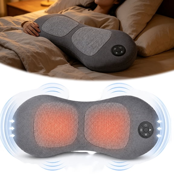 2027 New Triple Fusion Back Massager With Heating, Airbag Compression And Vibration Functions, Portable Back Massager Cushion For Lower Back Support At Home Office Travel
