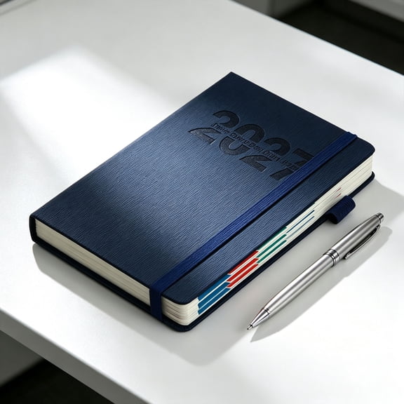 2027 Planner with Elastic Strap,Weekly Monthly Planner,5.5X8.3" Agenda Notebook,Office Planner,Paper Planner,Hardcover Calendar Planner,Daily Journal Organizer,Academic Planner,Appointment Book