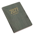 thumbnail image 1 of 2027 Planner Notebook, 4.17X3.07 inch Textured Leather Hardcover Agenda, Compact Appointment Book, Daily Weekly Monthly Schedule Journal, Portable Task Organizer, Goal Tracking Notepad for Travel, 1 of 5