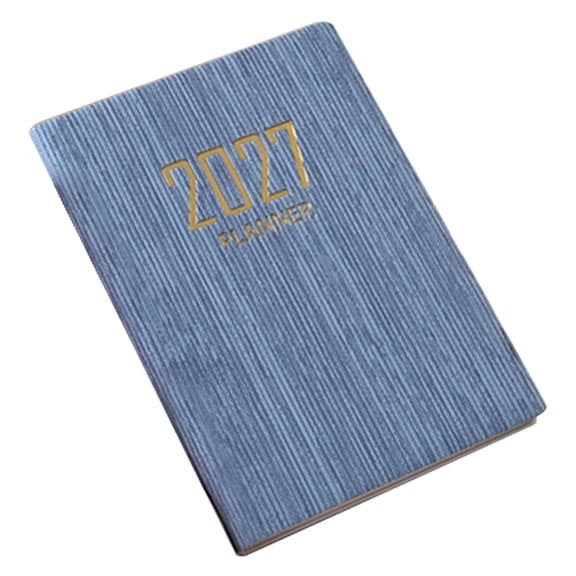 2027 Planner Notebook, Weekly Monthly Calendar Planner, A7 Daily Travel Diary, Compact Pocket Plan Journal, Portable Thick Paper Planner for Daily Schedule Arrangement Long Term Plan Recording,Blue