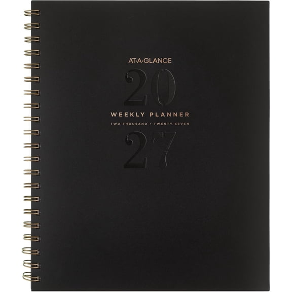 2027 Planner, Weekly & Monthly, 8.5" x 11", Signature Lite, Black (YP905L0527)