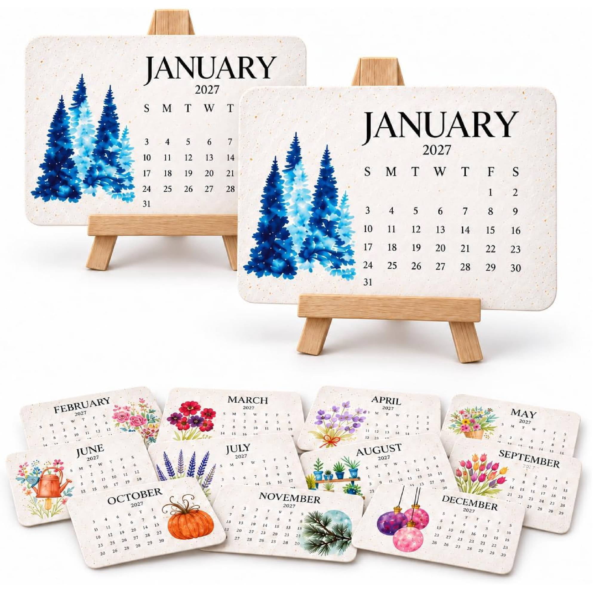 2027 Seed Calendar Plantable,Eco-Friendly Seed Garden Calendar With ...