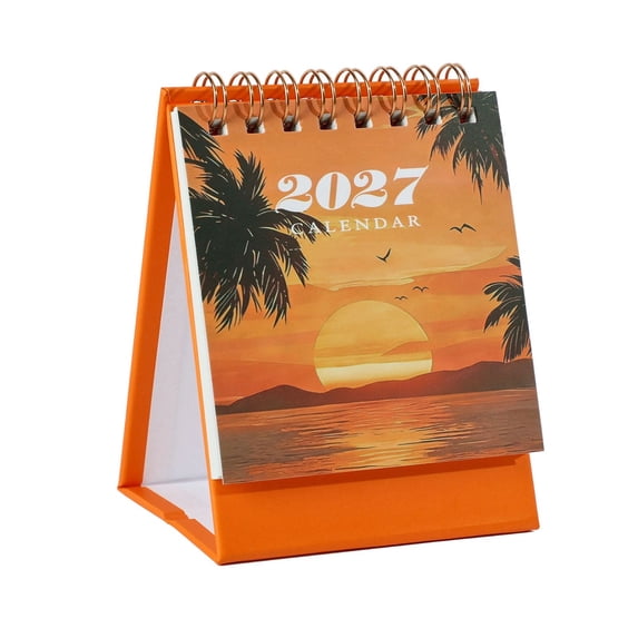 2027 Small Desktop Standing Calendar Monthly Table Planner for Home Office School