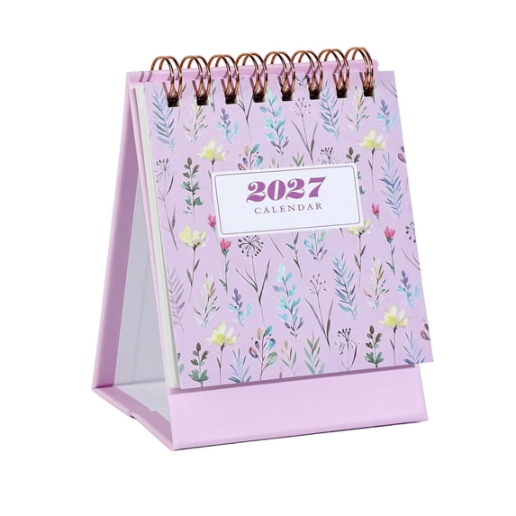 2027 Small Desktop Standing Calendar Monthly Table Planner for Home Office School