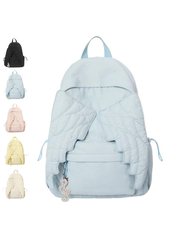 2027 Spacious Angel Wings Backpack, Cute Travel Bag Whimsical, Angel Wings Backpack for Women