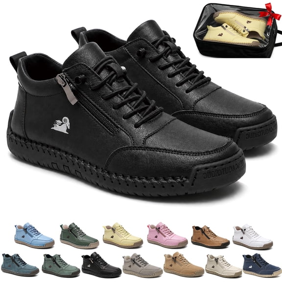 2027 Unisex Comfortable Orthopedic Zipper Sneakers Lightweight Non-Slip Walking Shoes for Women