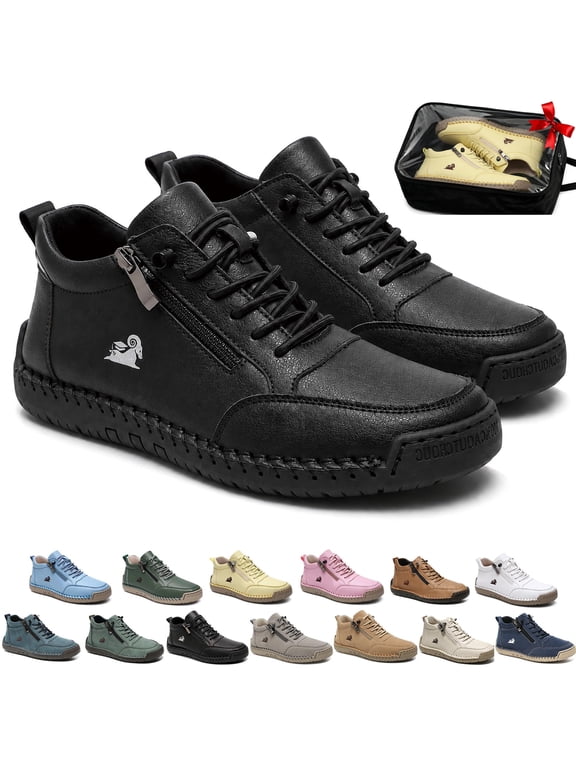 2027 Unisex Comfortable Orthopedic Zipper Sneakers Lightweight Non-Slip Walking Shoes for Women