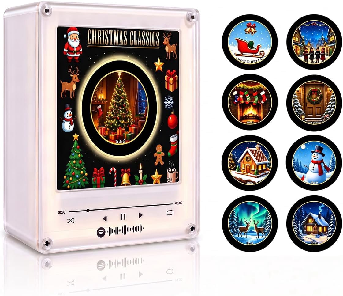 Musical Flashlight 2027 Upgrade Christmas Vinyl Record Fridge Player NFC Magnetic Music ...